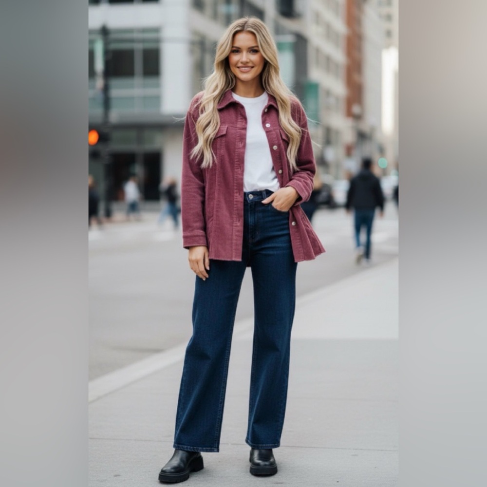 (#109) ONLY Bitten Corduroy Oversized Shacket